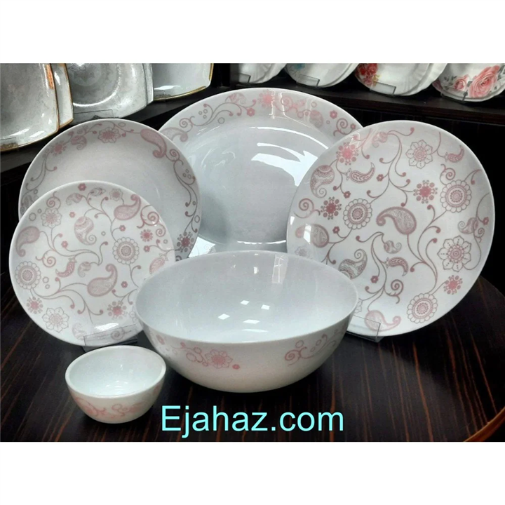 سرویس آرکوپال مقصود 26 پارچه گرد برنا صورتی
